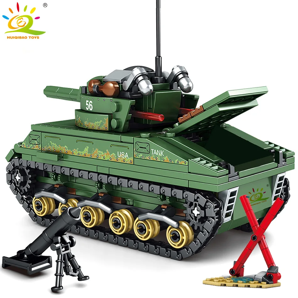 Preise 437 stücke WW2 UNS M4 Sherman Tanks Bausteine legoing Armee Soldat Militär Modell Bricks kit Bau Spielzeug für kinder junge