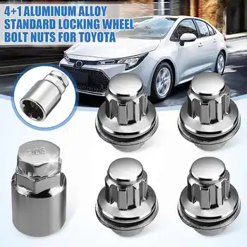 

M12 x 1.5 4 1 Pcs Aluminum Alloy Car Locking Wheel Bolt Nuts For Toyota Auris Avensis Corolla Hilux RAV4 Verso Yaris Kit DIY