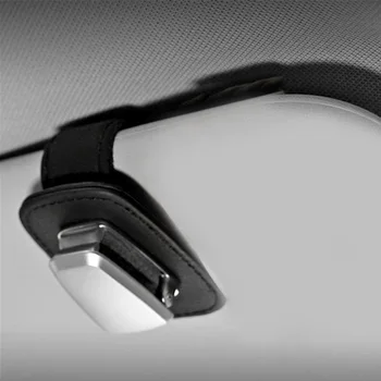 

Inner Glasses Clip Black Storage Card Leather+Metal Claw Parts Accessories