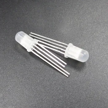 

200pcs PL9823 F5 5mm RGB LED round P9823 chipset inside Full color LED diy electronics