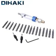 20 шт./компл. ручная отвертка с потайной головкой сверлильные головки набор Бит многофункциональная Высокоскоростная сталь двойное использование для бурения металла