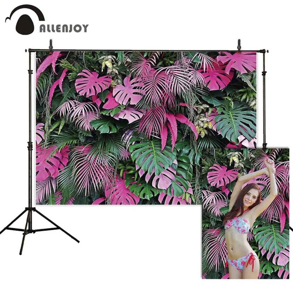 

Allenjoy Tropical Palms Tree Leaves Real scene summer Party Photocall Photo Background For Photography Backdrop Photo Studio