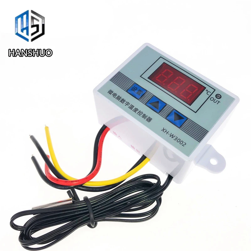 12V 24V 110V 220V Профессиональный W3002 цифровой светодиодный регулятор температуры 10A Термостат Регулятор XH