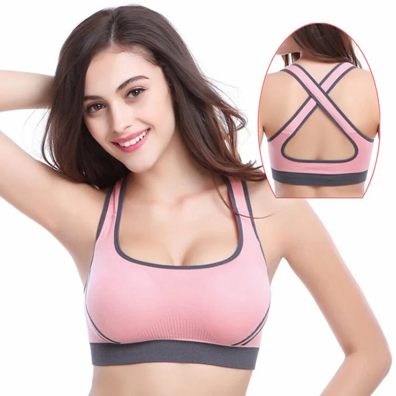

Sports Bra 2020 Women Fitness Top Seamless Yoga Bra Running Yoga Gym Crop Top Women Push Up Sport Bra Top Bralette WX18