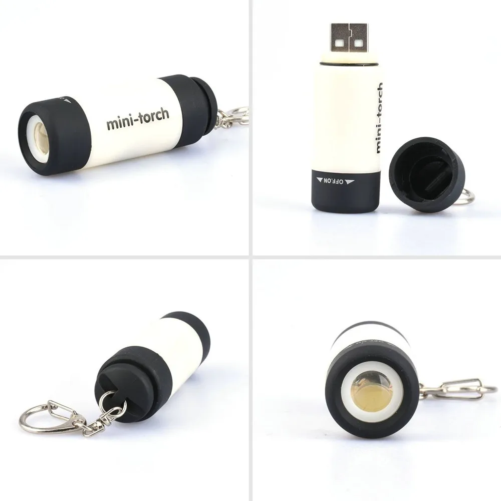 Мини-фонарик 0,3 Вт 25лум Мощный USB Перезаряжаемый СВЕТОДИОДНЫЙ торшер фонарь брелок фонарь кемпинг