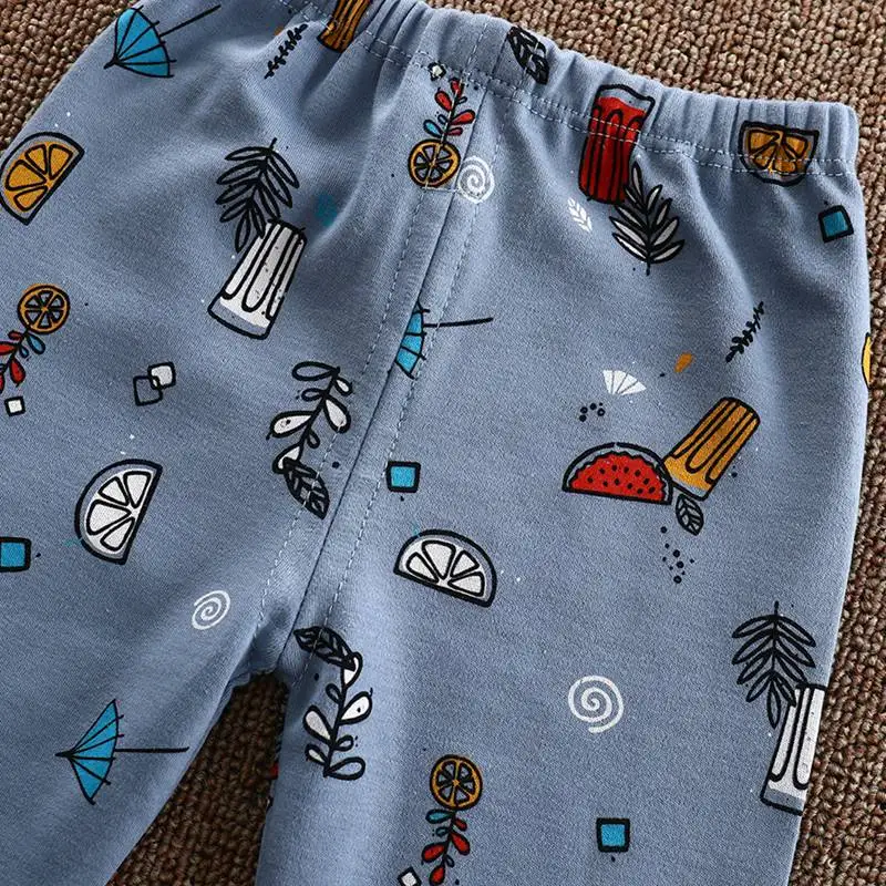 Осенняя одежда для сна; пижамы для маленьких мальчиков и девочек; комплект одежды с рисунком; блузка с длинными рукавами; Топы+ штаны; одежда для сна; Пижама