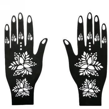 

New arrival! Tattoo Templates Hands Feet India Henna Temporary Tattoo Stencils Kit for Hand Arm Leg Feet Body Art Decal Body Pai