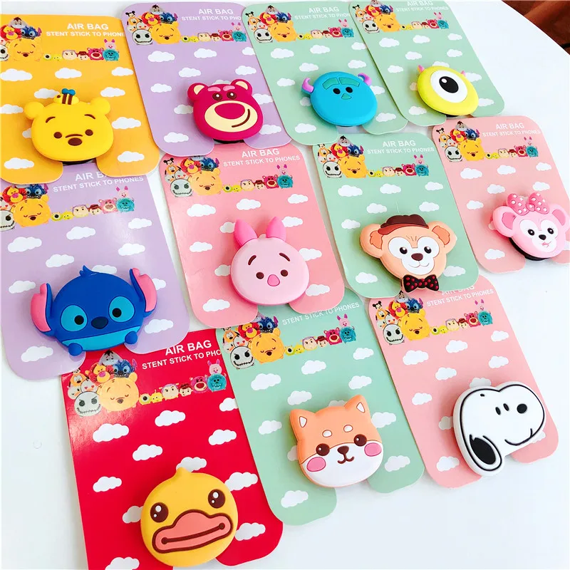 

mobile phone holder for iphone x 7 Universal mobile phone bracket cartoon airbag mobile phone telescopic bracket phone grip