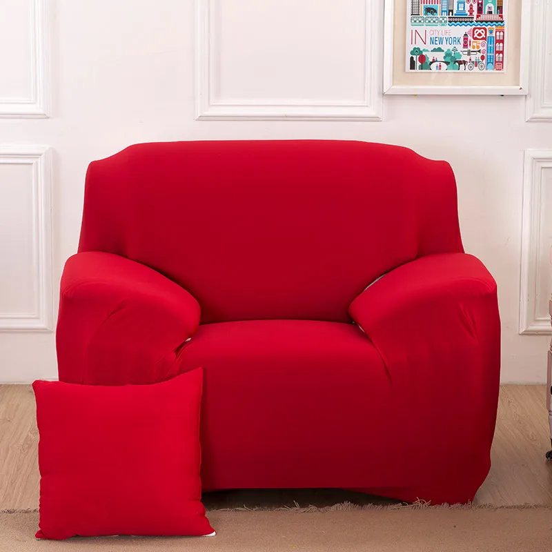 Эластичный чехол на кресло, диван Гостиная 1 сиденье дивана чехол одноместное сиденье мебель диван покрывало на кресло с эластичной резинкой - Цвет: Красный