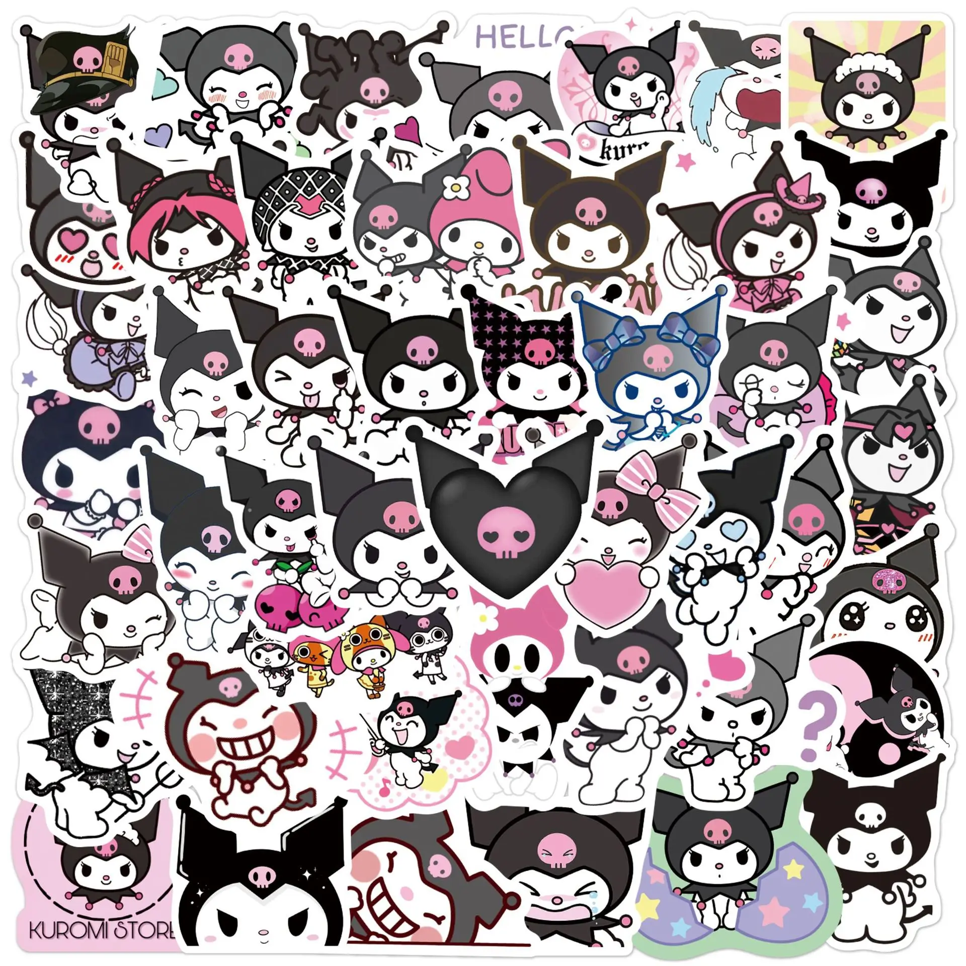 10 / 30 / 50pcs Cute Cartoon Character Kulomi Personality Decoration Dly  Phone Case Luggage Compartment Toy Sticker Wholesale