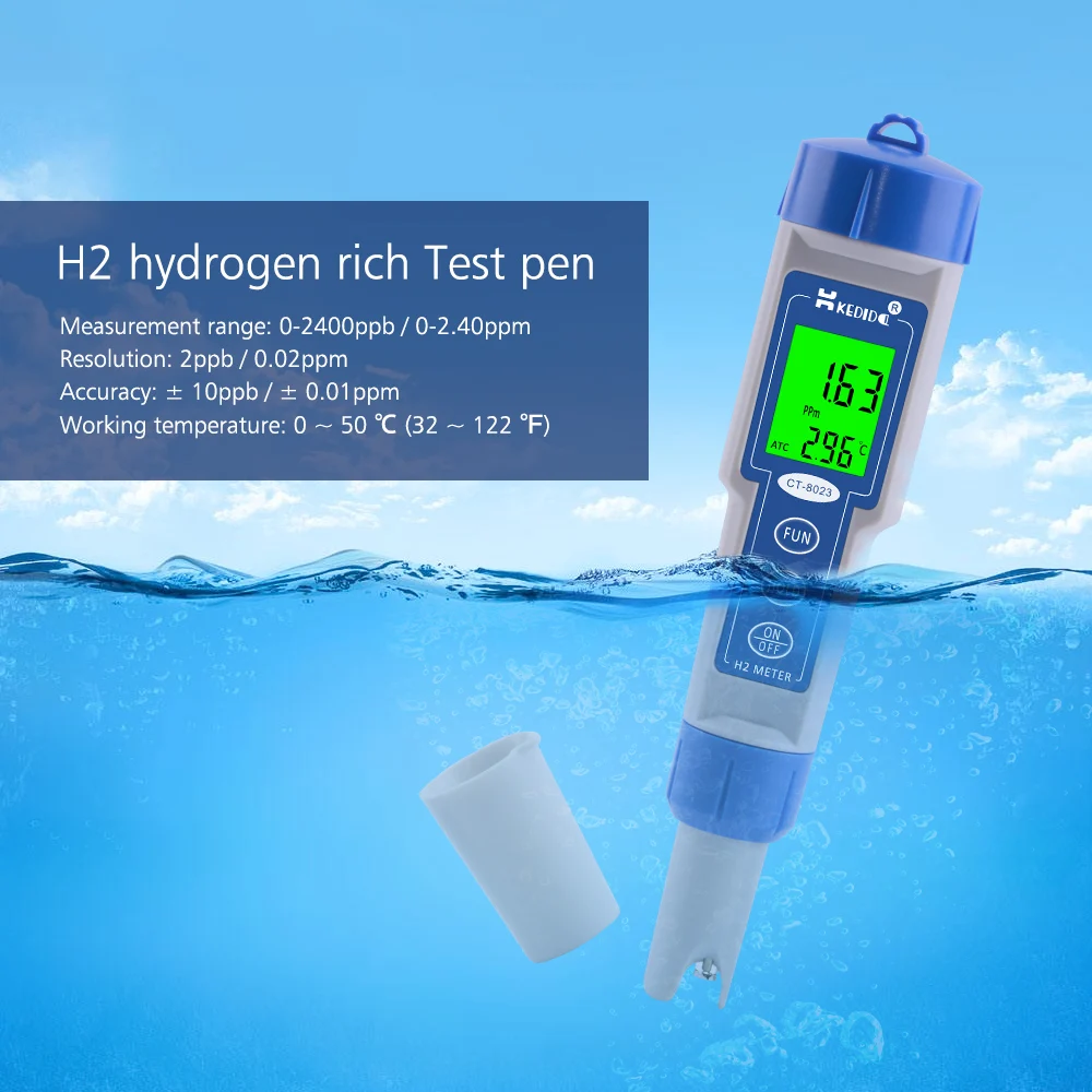 0-2400ppb 0-2.40ppm da pena h2 dos testes