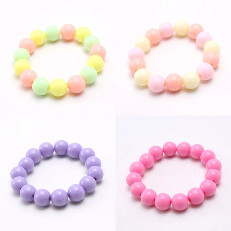 Bracelet Jewelry Princess Bracelets 10Pcs for Kids Girls Pearl Bead Bracelets Teen Jewelry Set Party Favor Costume