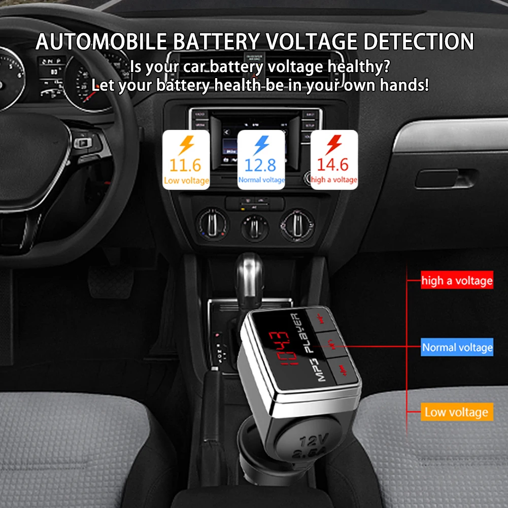 Автомобильный Bluetooth MP3 музыкальный плеер прикуриватель M передатчик быстрое зарядное устройство Автомобильный fm-передатчик u-диск TF карта передатчик