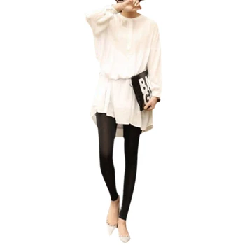 

Summer Women's Pants New Silk Leggings Stretch Black White Breathable Nine Points Stepping On The Pants Ladies Was Thin Pants*