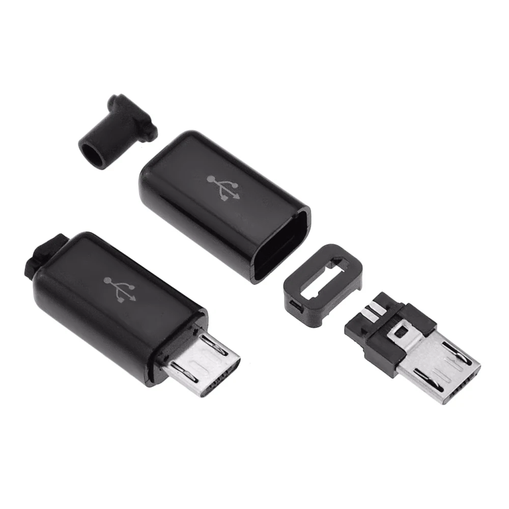 5 шт. 4 в 1 Micro USB 5P штекер разъема Черный/Белый Сварочные данные OTG интерфейс линии DIY кабель для передачи данных Аксессуары