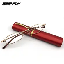 Seemfly очки для чтения сверхлегкие полимерные портативные ручки трубки пресбиопические очки для мужчин и женщин дальнозоркость очки для чтения с чехлом