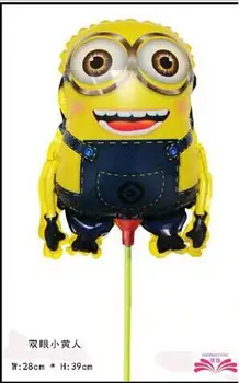 

New Cute Cartoon Foil Balloons Automatic Sealing Helium Balloon With Prop Rod For Baby Kids Toys Birthday Party Decoration