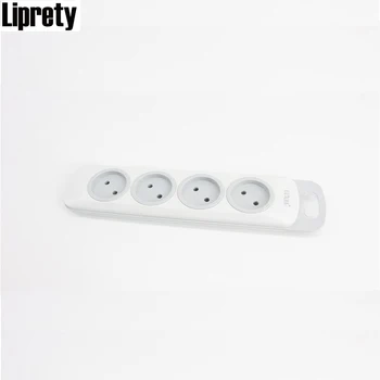 

16A 2500W 250V EU Standard 4 Port Electrical Socket Wired Switch Patch Board Power Strip Outlet Plug Simple Style