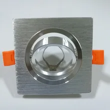 MR16 she deng bei держатель Автомобильный Алюминиевый одноголовый квадратный GU10 кронштейн лампы для рисования Серебряный толстый материал панель кольцо Регулируемый A