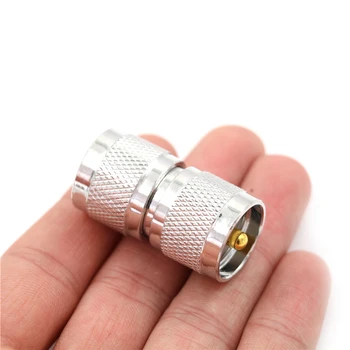 

1X UHF PL259 Male To UHF PL-259 Male Plug RF Coaxial Adapter Connector Double Straight Long RF Coax Adapter Connector
