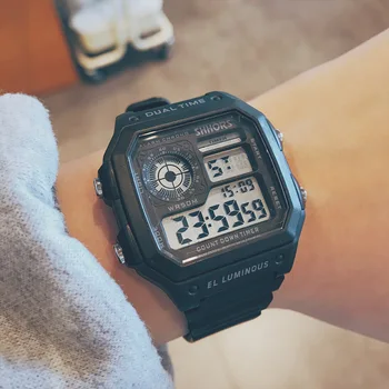 

Fashion Men's Sport Watch Male Square LED Digital Watch Relogio Masculino Silicone Sports Watches Wrist Watch Reloj Mujer