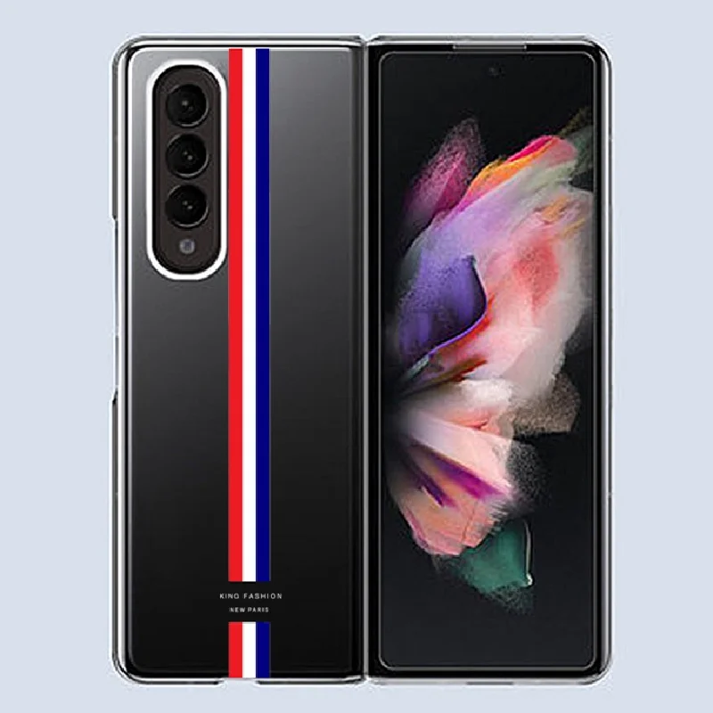 Custodia Trasparente Per Barra Dei Colori Di Moda Per Samsung Galaxy Z Fold3 5G Galaxy Z Flip 3 Z Fold 3 Z Fold 2 Cover Rigida