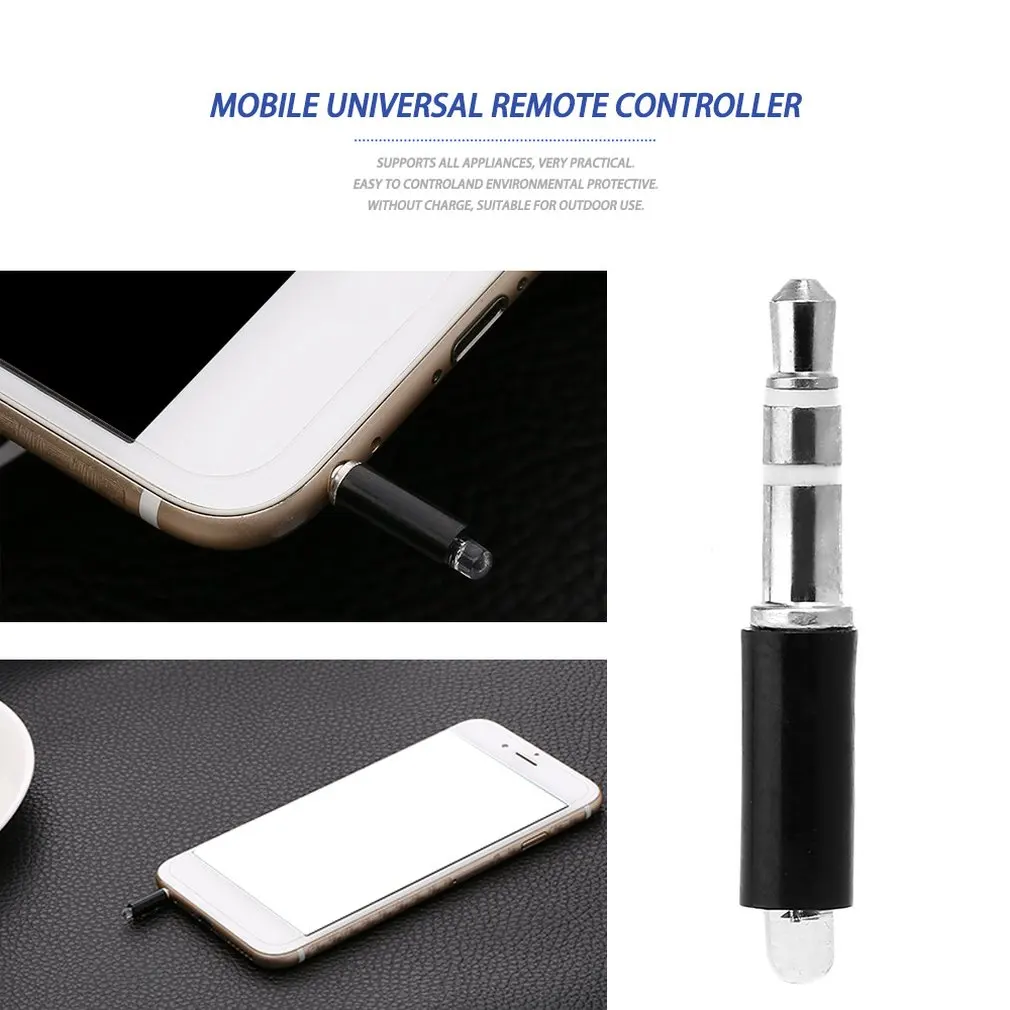 

Universal 3.5mm Mini Intelligent Remote Control Plug Mobile Phone Smart Infrared IR Remote Control Jack For IOS Android