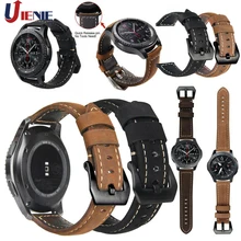 Leather Band Strap 20/22mm for Samsung Galaxy Watch 46mm 42mm Active 2 Bracelet Wristband for Gear Sport S2 S3 Classic Frontier