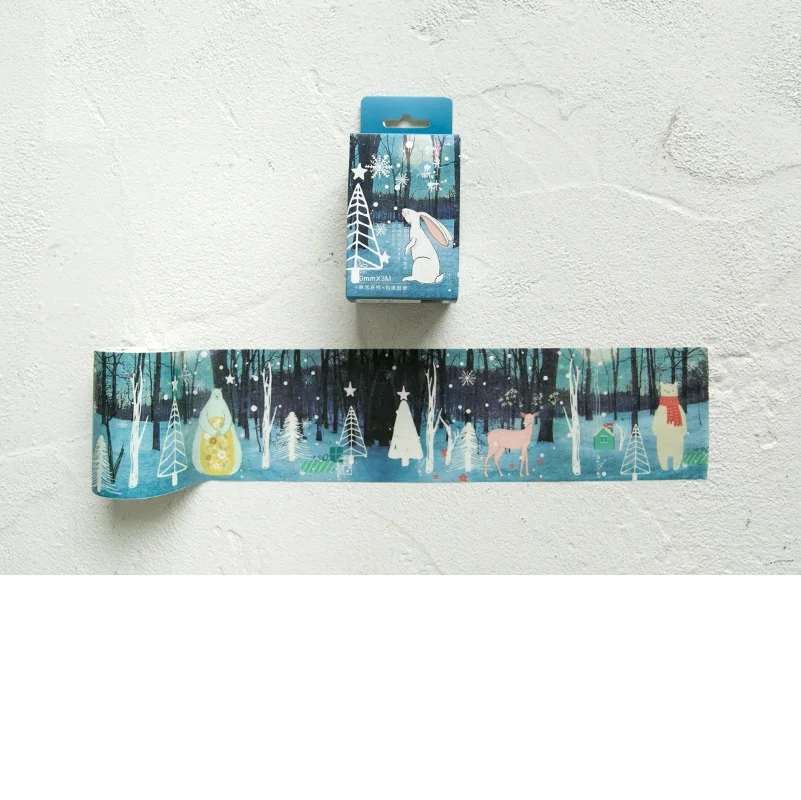 Mohamm 1PCS 7cm x 3m Luminous Series Color Journal Diary Kawaii Washi Masking Tape Paper Scrapbooking Stationery Decorative Tape - Цвет: B