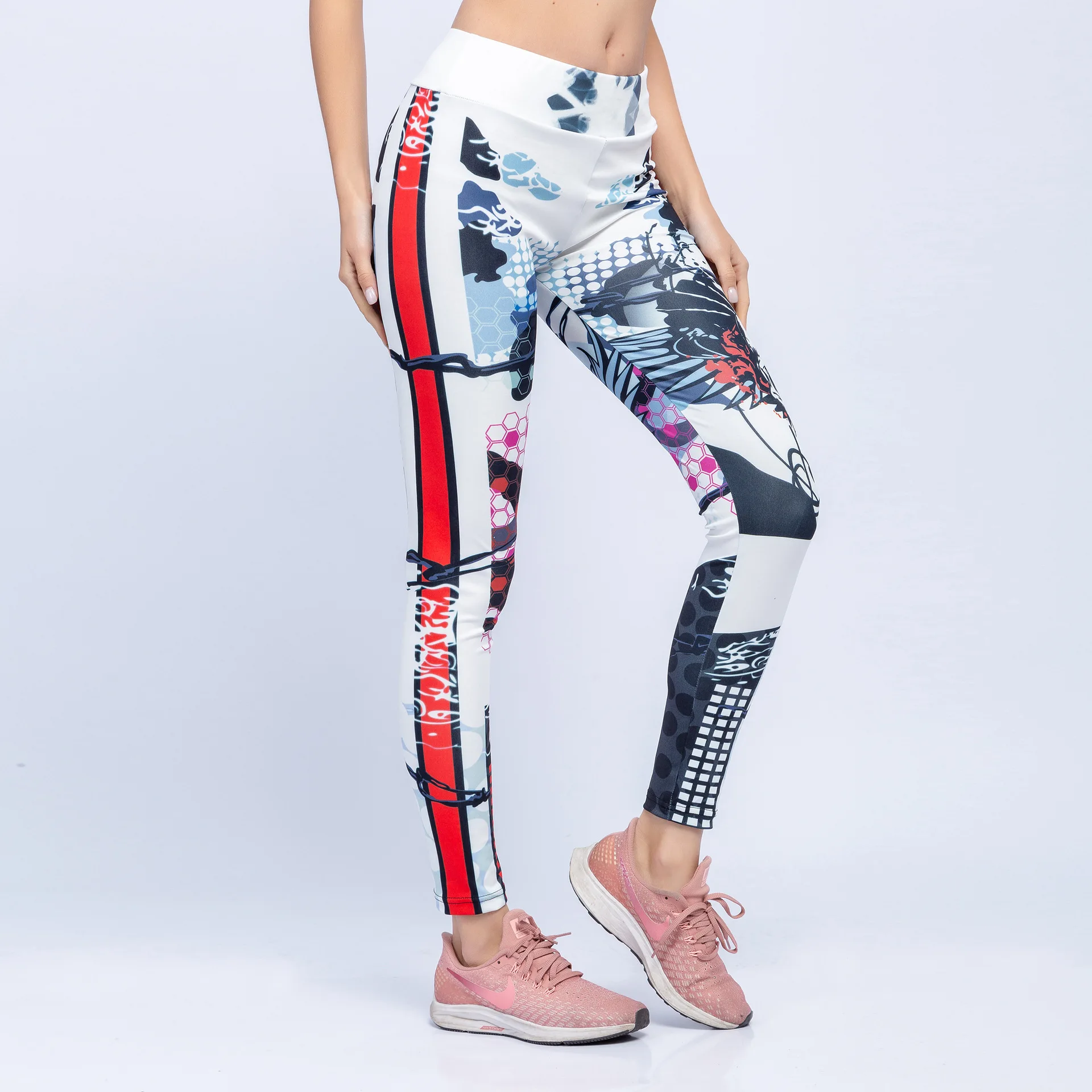 Sports Leggings Women Skull Print Sport Leggings Yoga Pant Female Elastic Quick Dry Leggins Gym Fitness Running Tights