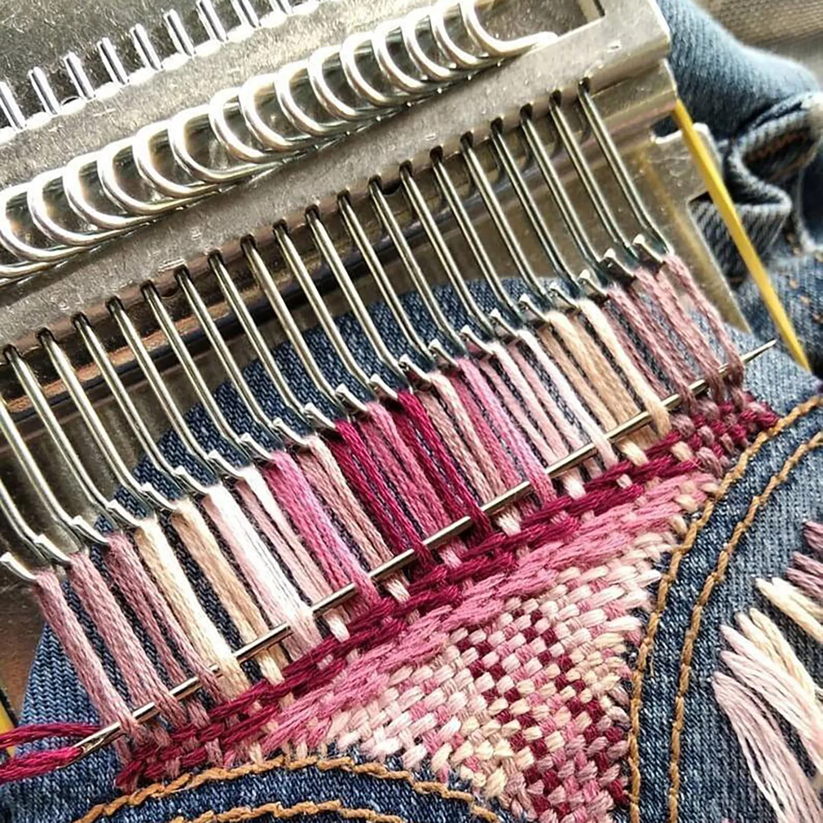 Speedweve Type Small Looms Darning Tool With Plastic Disc 28 Hooks Craft Yarn Hand Knitting Machine Kids Educational Toy Gifts | Дом и сад