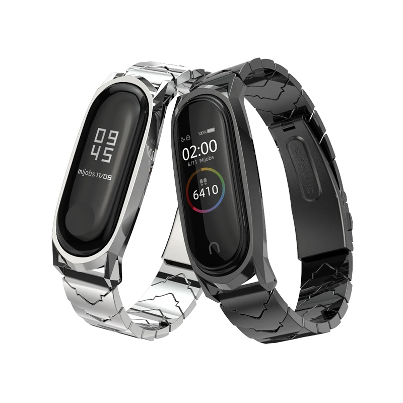 Браслет mi jobs для Xiaomi mi Band 4 ремешок mi band 4 correa металлический браслет из нержавеющей стали mi Band 3 ремешок в смарт-браслете mi band 4