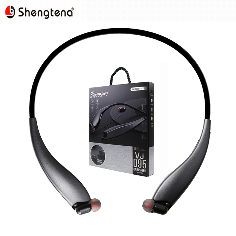 

VJ095 Bluetooth Headset Neckband for Sprot Running Headphones Bluetooth Earphones Retratable Headphone Wireless Earphones Earbud
