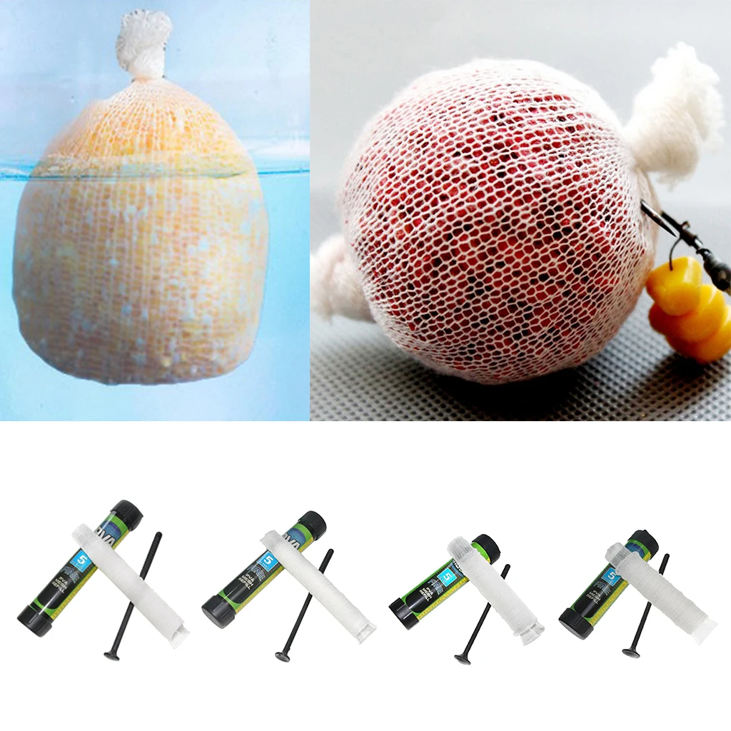 Pva Fishing Mesh Dissolve Refillbait Bag For Solid Bait Tackle Throwing Tool Mesh Bait Mesh Universal Refill Stocking Bait Bags