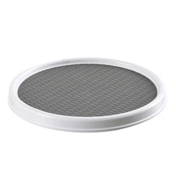 

Non-Slip Cabinet Lazy Turntable Plastic Kitchen Condiment Single-Layer Rotating Storage Box Gray