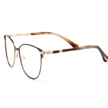 Ретро мода для женщин из нержавеющей стали полный обод Роскошные Алмазные оптические очки прозрачные линзы очки близорукость очки для женщин