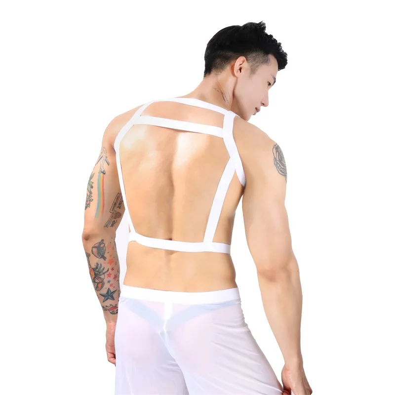 CLEVER-MENMODE Sexy Body Harness Elastic Bondage Set Underwear Men Chest Shoulder Costume Fetish Lingerie Strap Thong Hombre Stage Wear -Zentai shop online Hd31ced58b9c04b6eb7e5e289248cdcac8.jpg