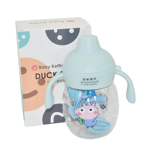 밀짚 아이들과 함께 250ml 아기 먹이 컵 먹는 병을 배우십시오 빨대를 가진 아이 훈련 컵 5