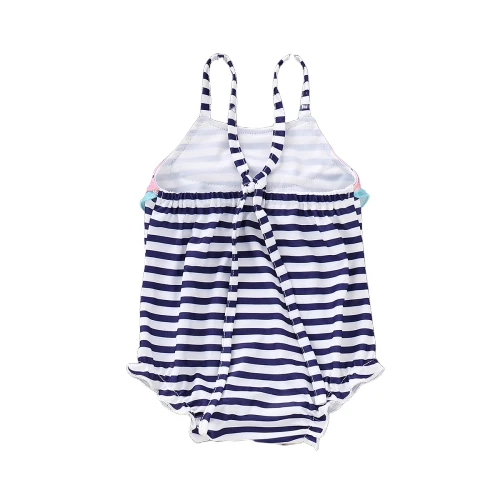 Striped Kids Swimsuit For Girls Summer Baby Swimming Clothes 2-6 Years Swimwear Children's Beach One-piece D35