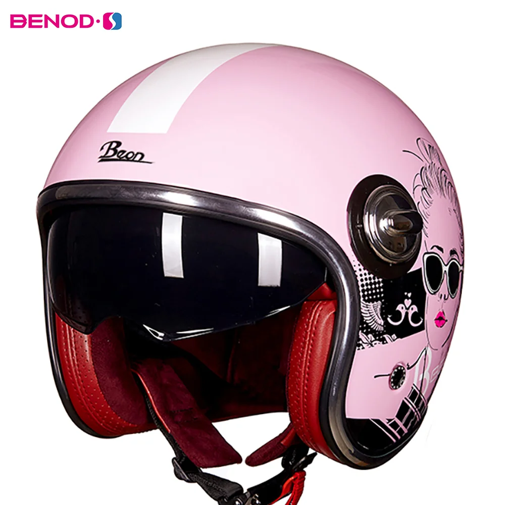 Мотоциклетный шлем для мужчин и женщин винтажный мотокросса Casco Moto 3/4
