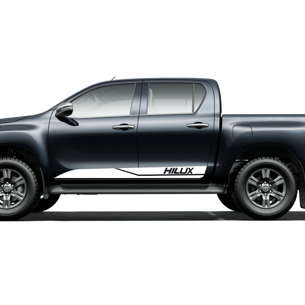 Car Door Side Stickers For Toyota Hilux Revo Vigo Auto Vinyl Film DIY Decals Sport Styling Automobile Tuning Accessories 2Pcs