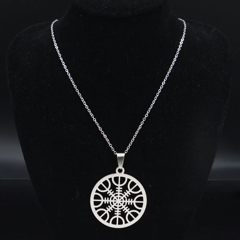 Классическая цепь "Компас" викинга Vegvisir ожерелье из нержавеющей стали нордические руны Odin Ожерелье Подвеска кельты этнические ювелирные изделия