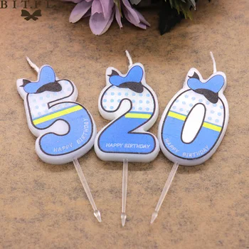 

1Pcs 0-9 Number Cake Candle Happy Birthday Party Supplies Cake Topper Anniversary Cake Numbers Age Candle Party Decorations