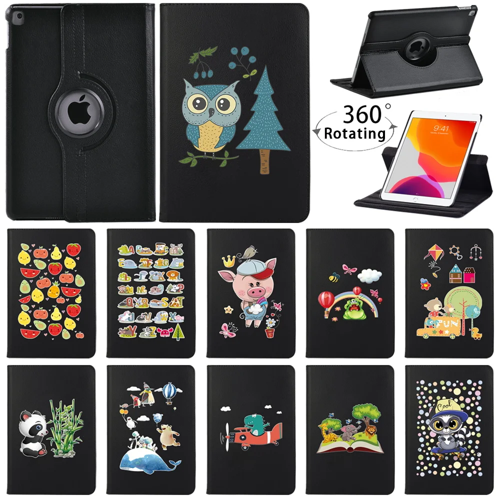 

360 Degrees Rotating PU Leather Stand Tablet Cover for Apple Ipad Mini 4/5/ipad 2/3/4/iPad 5/6/7/8th Shockproof Protective Shell