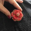 High Quality Luxury Camellia Brooch Big Brand Black White Rose Woman Brooches Boutonniere Gift Jewelry ► Photo 2/6