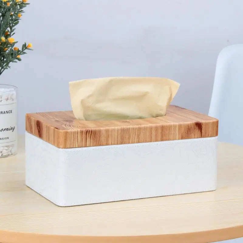Прямоугольная коробка для салфеток из искусственной кожи с мраморным покрытием для лица, держатель для салфеток, диспенсер для бумажных полотенец, контейнер для декора дома и офиса