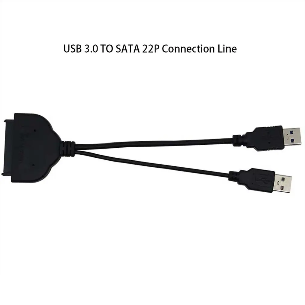 Черный портативный размер USB 3,0 до 2," SATA III жесткий диск Кабель-адаптер/SATA HDD SSD USB3.0 конвертер Кабель