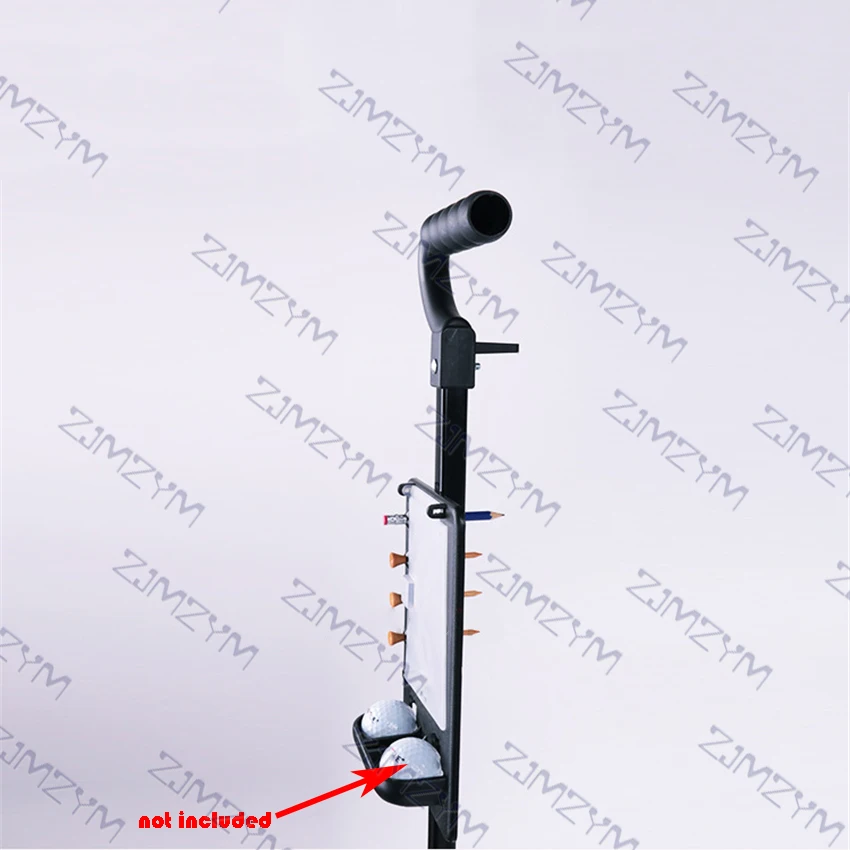ZH-T018 Simple Folding Iron Golf Trolley Manual High Quality Foldable Golf Ball Bag Pull Cart Supplies With Two Black Wheels