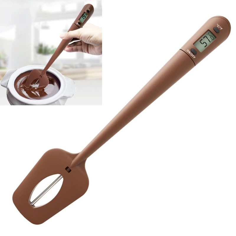 Durable Silicone Candy Thermometer Digital Spatula Thermometer Silicone  Spatula w/Fast Read Digital for Kitchen Cooking - AliExpress