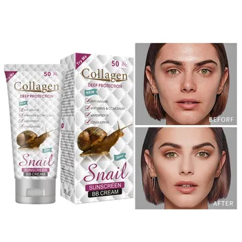 

Collagen Snail BB Oil Control Concealer Isolation Sunscreen Bb Moisturizing Skin Care 50ml QJ